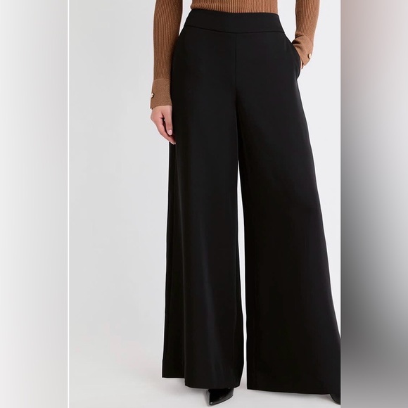 cleo Pants - Cleo Black Wide-Leg Women's Palazzo Pant